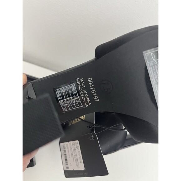 Forever 21 Women’s Sandals Heels Black Square Open Toe Size 7.5 - Picture 6 of 12